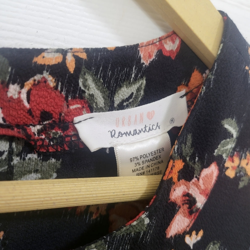 🌿Urban Romantics Urban Outfitters Womens Medium Fall Autumn Flounce Top - Picture 4 of 15